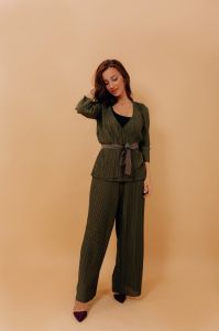 Ladies Pleated Co Ord Set