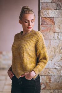 Ladies Rib Knit Winter Sweater