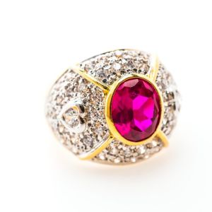 Ladies Ruby Stone Designer Ring