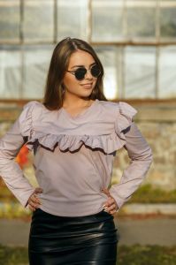 Ladies Ruffle Design Casual Top