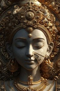 Luxury Divine Goddess 3D Textured Canvas Wall Painting