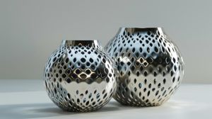 Modern Metallic Decorative Vase Set