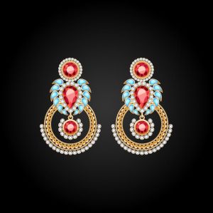 Stone Studded Chandbali Earrings