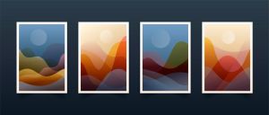 Vibrant Abstract Landscape Canvas Wall Painting