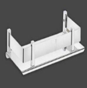 5×12 Inch Rectangular Stainless Steel Mirror Finish Shelf