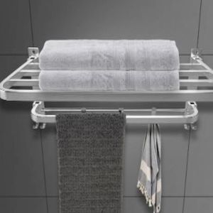 Stainless Steel Square Pipe Double Deck Towel Rack