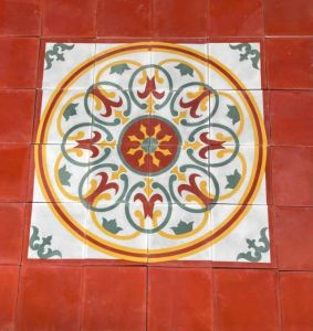 Athangudi Flower Design Tile