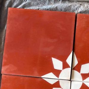 Handmade Cement Flower Tile