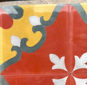 Handmade Floral Cement Tile