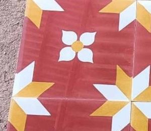 Handmade Flower Tile