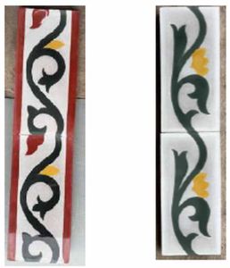 Handmade Outdoor Flower Tile