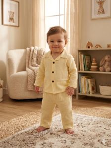 Bright Yellow Kids Co Ord Set