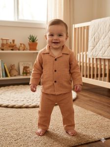 Cinnamon Brown Kids Co Ord Set