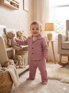 Rose Brown Kids Co Ord Set
