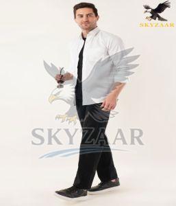 Mens Plain White Cotton Full Sleeve Shirt