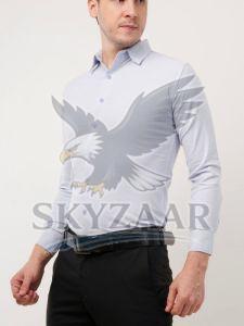 Mens White Cotton Linen Full Sleeve Shirt