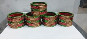 Double Line Glass Bangles