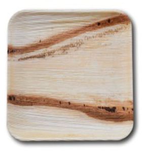 10 Inch Square Areca Leaf Flat Plates
