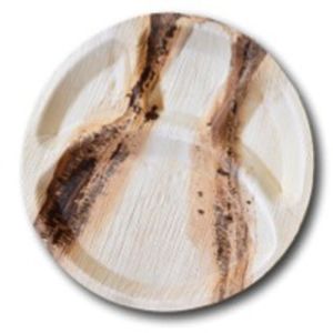 12 Inch Round Areca Leaf 4 Compartment Plates