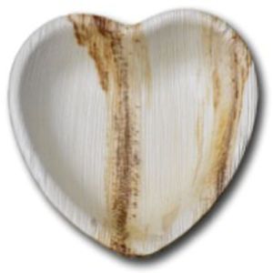 Areca Leaf Heart Shaped Plates