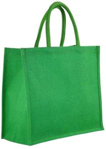 Plain Green Jute Carry Bag