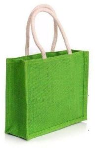 Plain Green Jute Tote Bag
