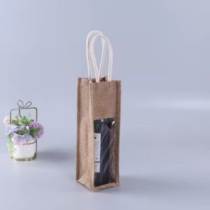 Premium Jute Wine Bottle Bag