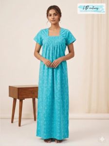 Ladies Cap Sleeve Cotton Night Gown