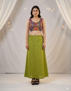 Ladies Green Cotton Petticoat