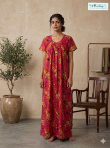 Ladies Long Cotton Night Gown