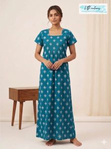 Ladies Printed Cotton Night Gown