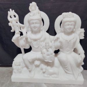 1.5 Feet Marble Gauri Shankar Statue