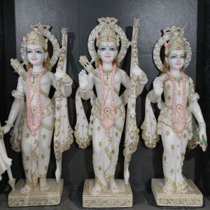 2.5 Feet Marble RAM Darbar Statue
