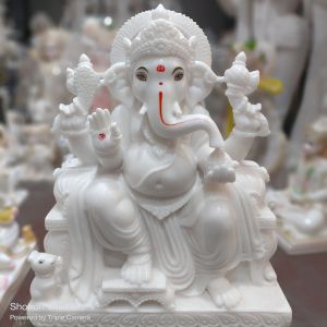 2 Feet Marble Ganesh Statue