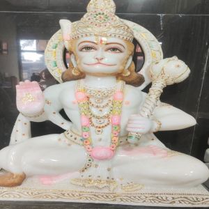 2 Feet Marble Hanuman Statue