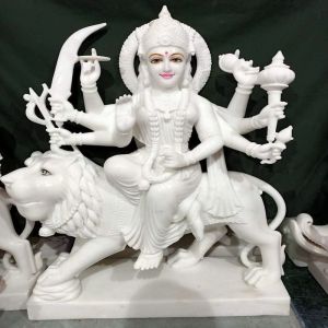 3 Feet Marble Durga Mata Statue