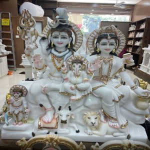 3 Feet Marble Gauri Shankar Statue