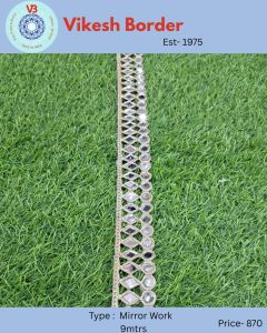 Designer Mirror Work Lace