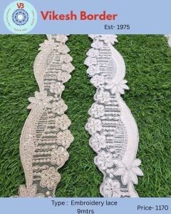 Floral Border Embroidered Lace