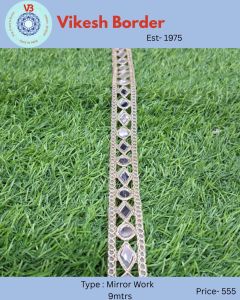 Mirror Work Lace Trim