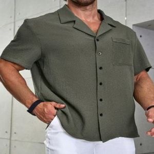 Mens Green Half Sleeve Shirts