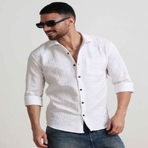 Mens White Full Sleeve Shirts