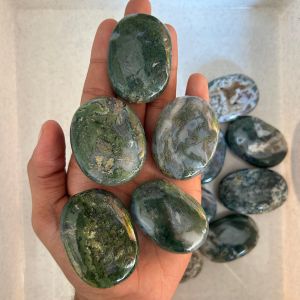 Moss Agate Palm Stone