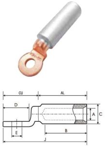 Aluminium-copper BI-metal Terminals