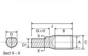 Copper Reducer Pin Type Terminal End