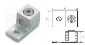One Hole Mount Aluminium Single Barrel Connector