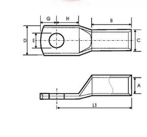 Tubular Compression Copper Cable Lugs