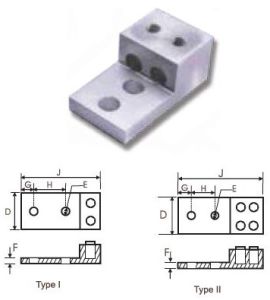 Two Hole Mount Aluminium Double Barrel Connector