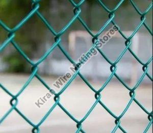 Green PVC Coated Diamond Mesh Fence