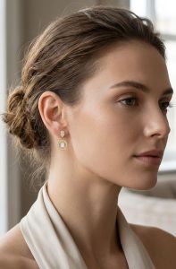 Round Diamond Jhumka Earring